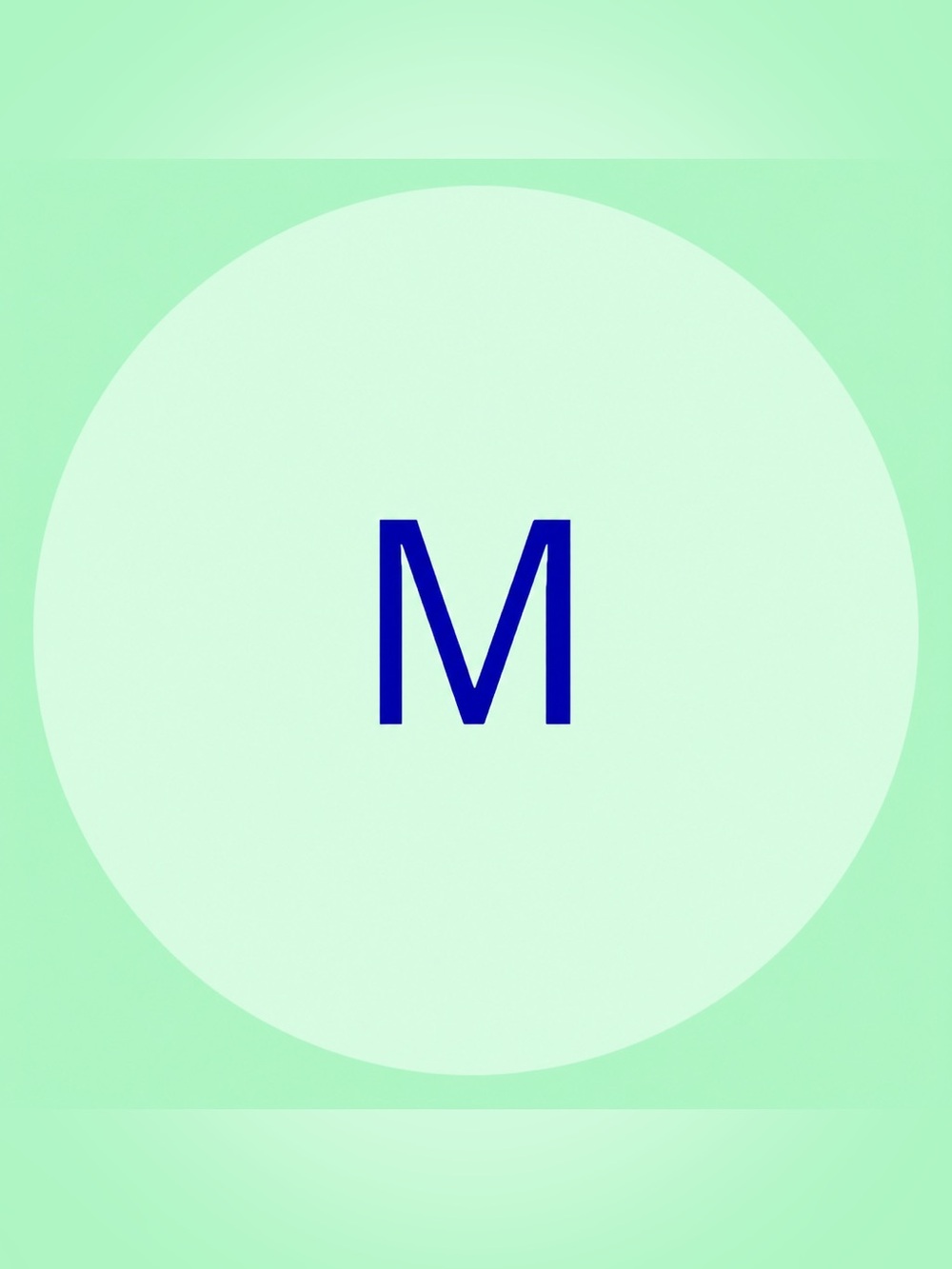 50 STICKERS - 2” ROUND - CLOTHING LABELS - SIZE MEDIUM “M” - MINT GREEN